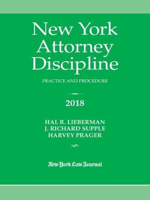 cover image of New York Attorney Discipline: Practice and Procedure